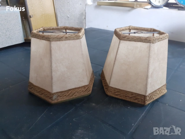 Стари плафони от естествена кожа лампа абажур полилей, снимка 2 - Антикварни и старинни предмети - 53285881