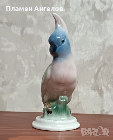 Порцеланова фигурка на папагал Какаду на Karl Ens Германия , снимка 3 - Фигурки - 53217061