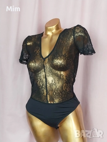ZARA S/M Черни ,дантелени ,бодита , снимка 6 - Корсети, бюстиета, топове - 54273759