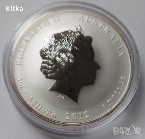 1 oz Лунар, година на "Дракона " 2012 г., снимка 2 - Нумизматика и бонистика - 42871169