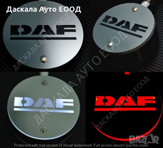  LED ЛЕД Габарити за огледало на ДАФ DAF , ОБЕЦИ , Бяло-Червено 24V