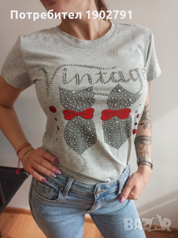 Дамска тениска с котенца, снимка 3 - Тениски - 32206604