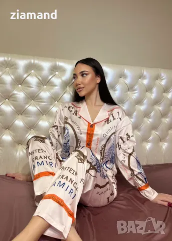 Комплект луксозна пижама сатен, снимка 4 - Пижами - 44742856