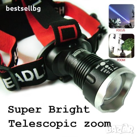 Зареждащ се ЛЕД челник фенер за глава риболов планина колело бягане, снимка 2 - Къмпинг осветление - 31588506