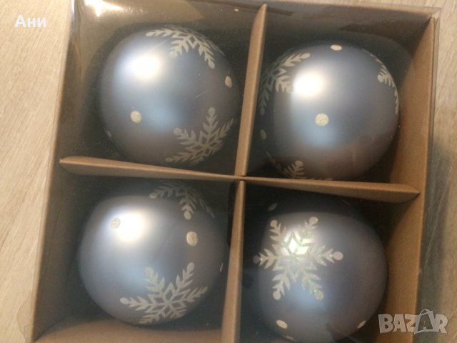 Коледни топки от стъкло - 4 бр., снимка 4 - Декорация за дома - 35010572