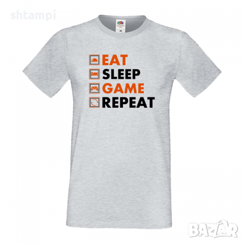 Мъжка тениска Game 5,Eat,Sleep,Game,Anime,Repeat,Ядене,Спане,Геймс,Подарък,Повторение,Празник,Игри, снимка 4 - Тениски - 36419188