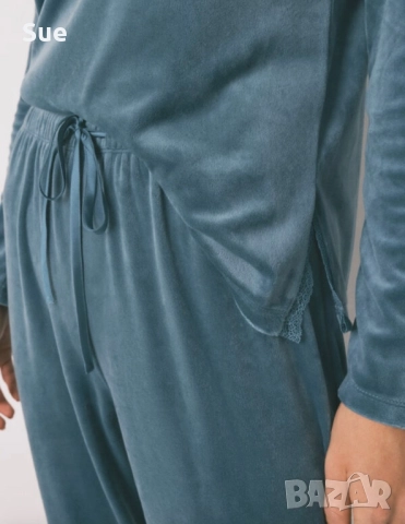 Чисто Нова Зимна Синя Дамска Пижама Women’Secret Размер M тюркоаз, снимка 2 - Пижами - 52824023