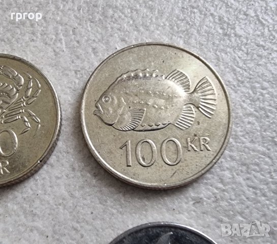 Монети. Исландия.  0.10, 1, 5  10, 50 и 100 крони. 6 бр., снимка 2 - Нумизматика и бонистика - 42314837