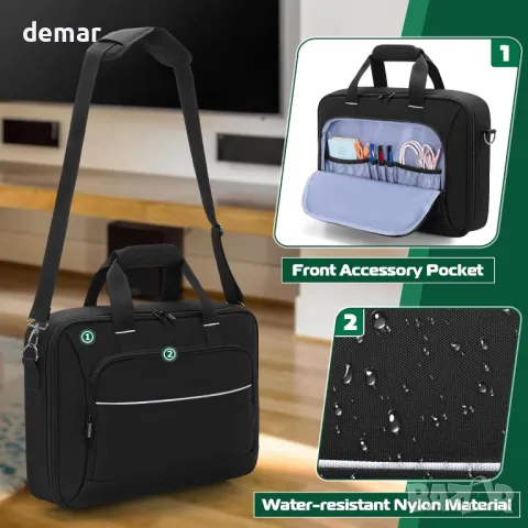 Калъф Rexmica за преносим DVD плейър (14.1-17.5 инча), 15 джоба за съхранение на DVD, черен, снимка 4 - Чанти - 49873037