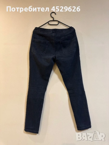 Черни дънки с ластик в талията , снимка 2 - Дънки - 53235021