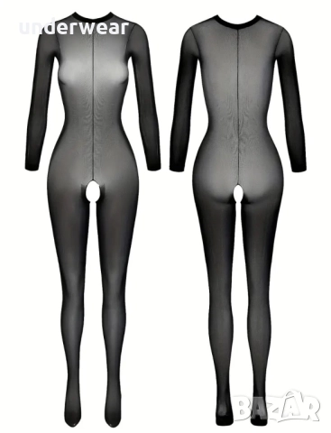 Шифонен боди-чорапогащник