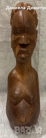 Фигура на бюст от дърво масив