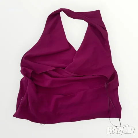 cowl-neck halter crop top Zara , снимка 3 - Корсети, бюстиета, топове - 56223505