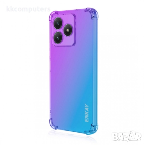 ENKAY TPU Калъф и Протектор за Honor X5c Plus 4G / Honor X5c 4G - Усилени ъгли, 4 Градиентни цветове