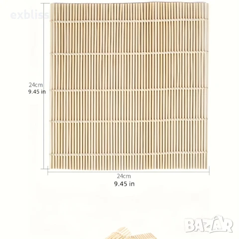 Бамбукова подложка за приготвяне на суши, снимка 4 - Други - 50760864
