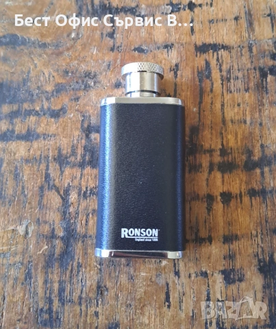 бутилка за алкохол манерка метал с кожа Ronson Ронсон