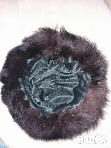 Дамска шапка от лисица, снимка 3 - Шапки - 48042187