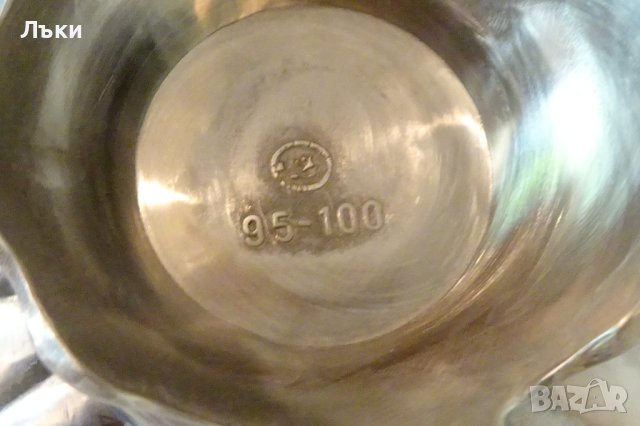 Барокова кана от калай 750 гр.,маркировка. , снимка 11 - Антикварни и старинни предмети - 42751870