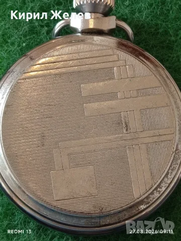 Стар джобен часовник INGERSOLL Made in Britain рядък за КОЛЕКЦИОНЕРИ 37177, снимка 5 - Антикварни и старинни предмети - 55829547