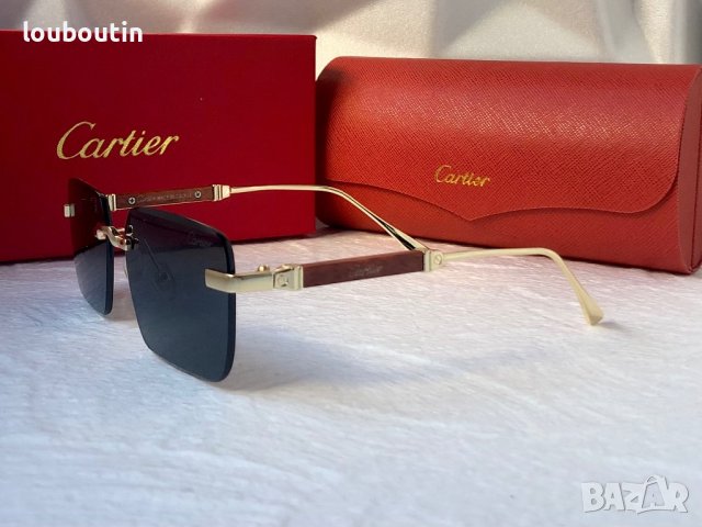 Cartier мъжки слънчеви очила с дървени дръжки, снимка 8 - Слънчеви и диоптрични очила - 42796957