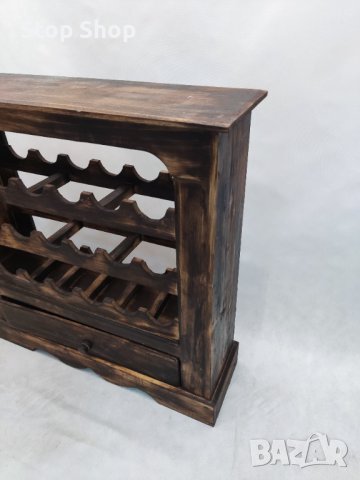 Шкаф за вино дървен ръчно правен Индонезия , снимка 3 - Шкафове - 40150960