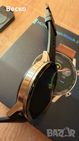 Часовник Honor MagicWatch 2 (46mm) – Отличен, комплект с 3 каишки, снимка 4 - Смарт гривни - 52424858