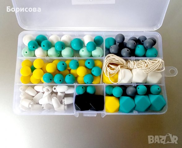 Кутии със силиконови мъниста за бебешки залъгалки, снимка 2 - Други - 36979252