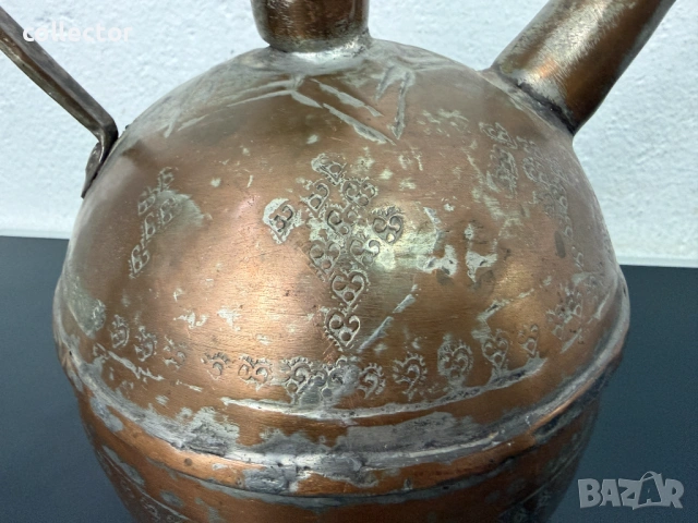 Османска медна кана / ибрик / съд. №7800, снимка 4 - Антикварни и старинни предмети - 53016009