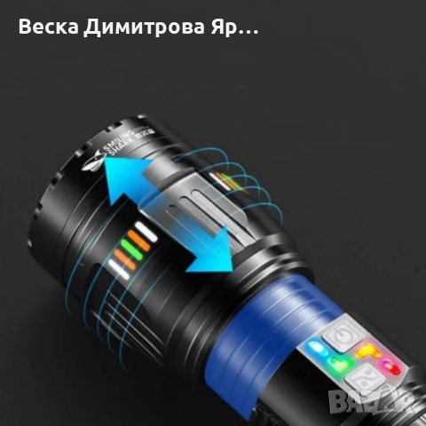 Светодиоден фенер Smiling Shark YM-G600 с телескопично увеличение и PowerBank функция, снимка 7 - Къмпинг осветление - 51327177