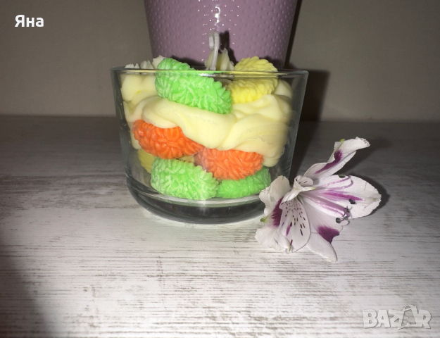 Свещ мандарини -ръчно изработена, снимка 1