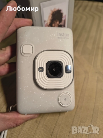 Фотоапарат за моментни снимки FUJIFILM INSTAX MINI LIPLAY MISTY WHITE, снимка 3 - Фотоапарати - 52920883