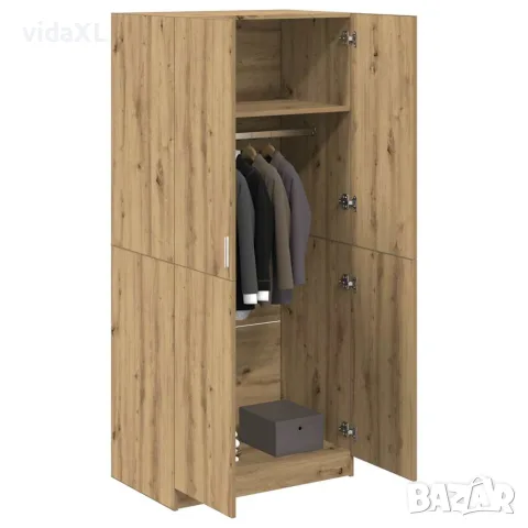 vidaXL Гардероб Artisan Дъб 90x52x200 cm Инженерна дървесина, снимка 3 - Гардероби - 56148253