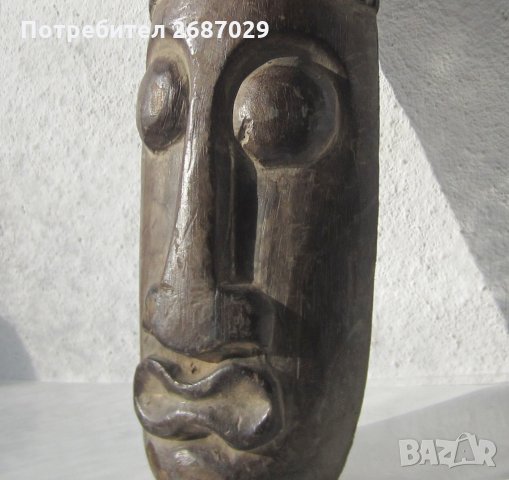 Маски: стара дървена маска, дърворезба, голяма, пано, пана, снимка 1