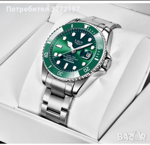 Нов! Mъжки кварцов часовник с японски механизъм LIGE (Submarine) , снимка 5 - Мъжки - 40436961