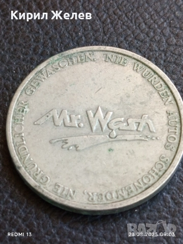 Стар жетон токен за автомивка Mr.Wash рядък за КОЛЕКЦИЯ ДЕКОРАЦИЯ 23254