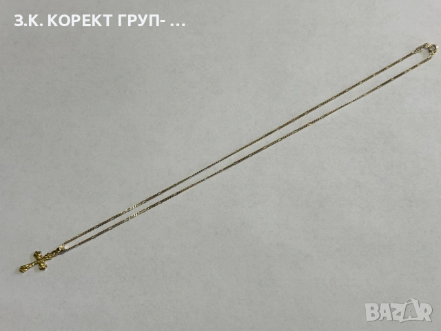 Златен синджир с кръст  14к, 2,78гр, снимка 9 - Колиета, медальони, синджири - 54320786