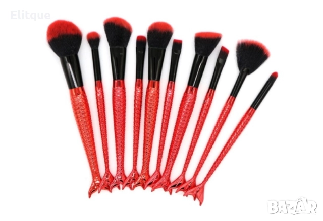 Десет чудесни четки за грим с дръжка тип русалка в два варианта HZS62, снимка 8 - Други - 52820415