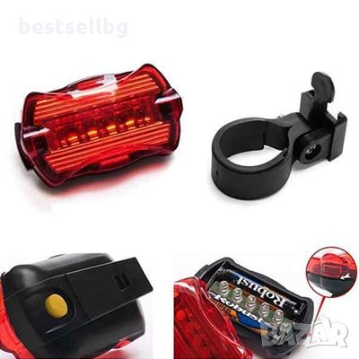 LED фенер фар предни задни светлини за велосипед стоп колело колоезден, снимка 4 - Аксесоари за велосипеди - 29106476