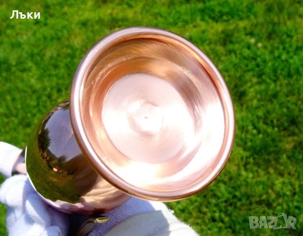 Медна кана за ракия,ваза 17 см. , снимка 5 - Антикварни и старинни предмети - 36914729
