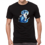 Нова мъжка тениска с Вълк - Пълнолуние в черен цвят , снимка 1 - Тениски - 44665695