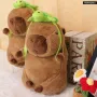 Плюшена играчка Капибара с Раница Костенурка или Плюшена Капибара с дрехи, снимка 4