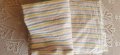 Горен чаршаф -плик 155/125 см.Розово,бяло,резида и жълто рае.Чист памук.Като нов ., снимка 3