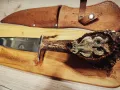 Ловен масивен нож с изобразен Бухал и Еделвайс  , снимка 3