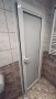Почти нова алуминиева бяла врата за баня, с огледало-70/197, снимка 5