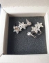 Сребърни обеци с циркони, снимка 3