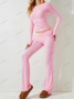 Дамски ежедневен едноцветен моден комплект с дълъг ръкав, 4цвята , снимка 7