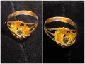 Златен пръстен циркон zlaten prasten gold 585 14 карата, снимка 5