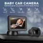 Бебешка автомобилна камера GEARCELL HD 1080P, 64GB карта памет, 4.3" дисплей, снимка 2