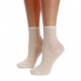 Philippe Matignon италиански светлобежови женски луксозни къси чорапи от вискоза Филип Матинон, снимка 1 - Дамски чорапи - 8785453