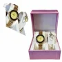 Дамски подаръчен комплект - Елегантен часовник с нежна гривна, снимка 2
